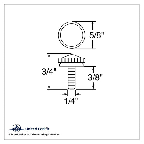6mm CB Mounting Bolt With Purple Crystal (2-Pack)