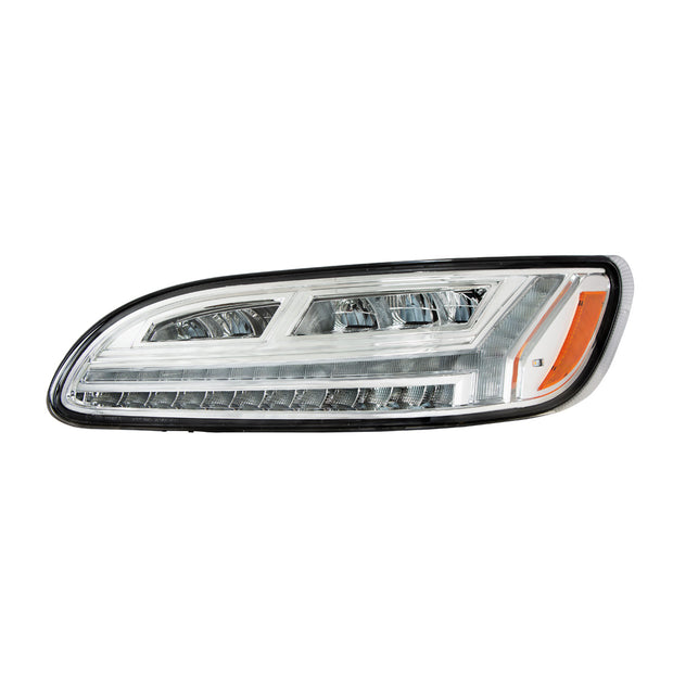 Chrome 6 LED Headlight For Peterbilt 386 (2006-2016) & 387 (2000-2011)- Driver