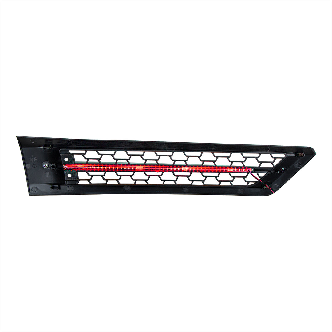 Hood Air Intake Grille With Red LED For 2018-2024 Freightliner Cascadia 126 - Driver