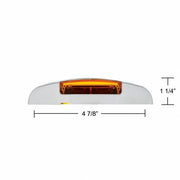 16 LED Reflector Light (Clearance/Marker) With Chrome Bezel - Amber LED/Amber Lens