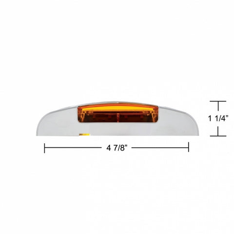 16 LED Reflector Light (Clearance/Marker) With Chrome Bezel - Amber LED/Amber Lens