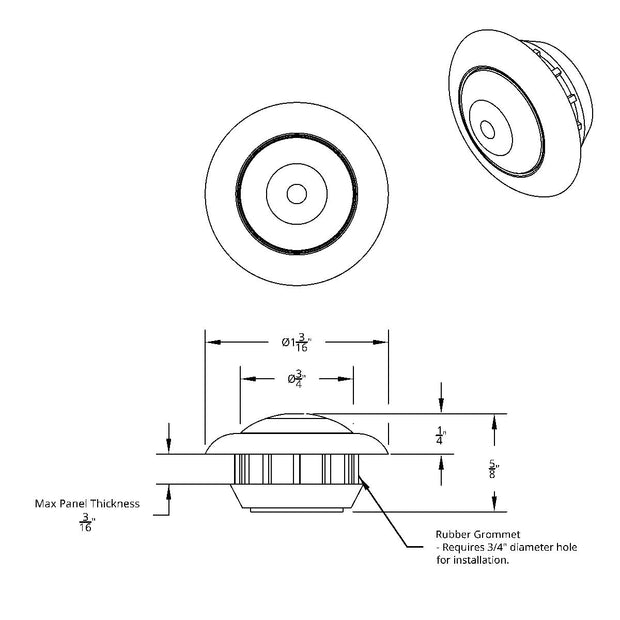 LED Single Function ArcBlast 3/4" Mini Light (Clearance/Marker) - Amber LED/Clear Lens