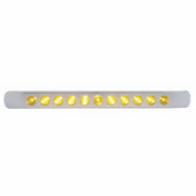 11 LED 17" Turn Signal Light Bar With Bezel - Amber LED/Amber Lens