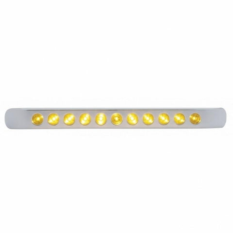 11 LED 17" Turn Signal Light Bar With Bezel - Amber LED/Amber Lens