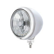 Chrome Guide 682-C Style Headlight H4 Bulb With 6 Amber LED