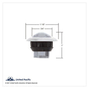 3 LED 3/4" Mini Light With Bezel (Clearance/Marker) - Red LED/Clear Lens