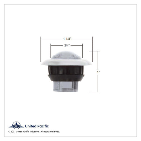 3 LED 3/4" Mini Light With Bezel (Clearance/Marker) - Red LED/Clear Lens
