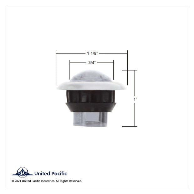 3 LED 3/4" Mini Light With Bezel (Clearance/Marker) - Red LED/Clear Lens