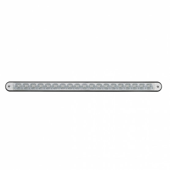 19 LED 12" Reflector Light Bar With Black Housing - Red LED/Clear Lens