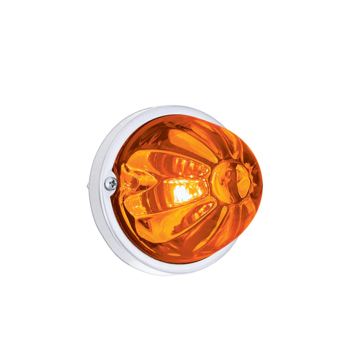 Glass Watermelon Light Kit With LED Light-Amber LED/Dark Amber Lens
