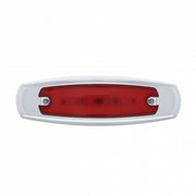 16 LED Rectangular GloLight With Bezel (Clearance/Marker) - Red LED/Red Lens
