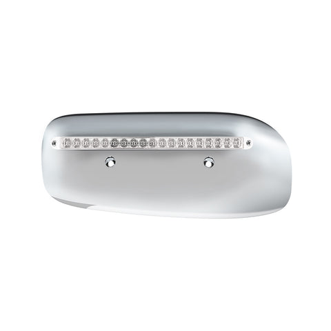 19 LED Rear Headlight Housing Cover For 2008-2023 Peterbilt 389 (Driver)-Amber LED/Clear Lens