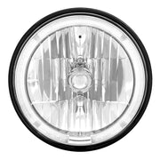 7" Crystal Headlight With White LED Halo Ring