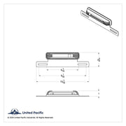 Chrome License Plate Light & Bracket With Amber LED Auxiliary Light - Amber LED/Amber Lens