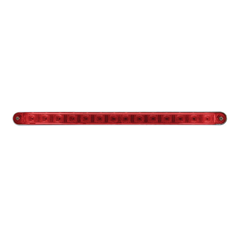 14 LED 12" Sequential Light Bar With Bezel - Red LED/Red Lens