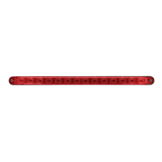 14 LED 12" Sequential Light Bar With Bezel - Red LED/Red Lens