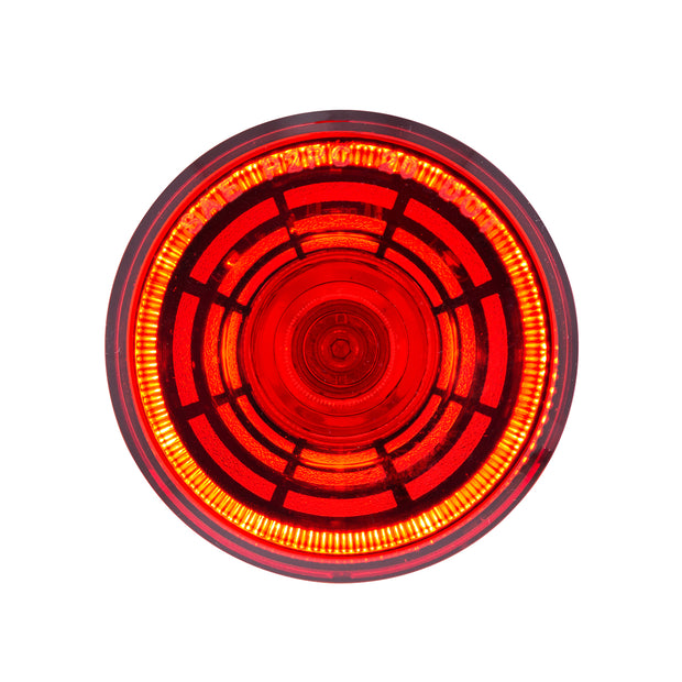 4 LED 2" Round Abyss Light (Clearance/Marker) - Red LED/Red Lens