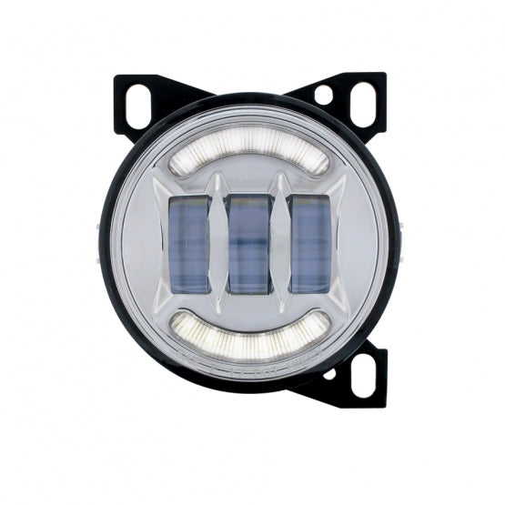 18 LED Fog Light With LED Light Bar For Peterbilt 579 (2012-2021) &amp; Kenworth T660 (2007-2017)-Chrome
