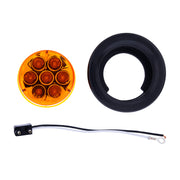 7 LED 2" Round Light Kit (Clearance/Marker) - Amber LED/Amber Lens
