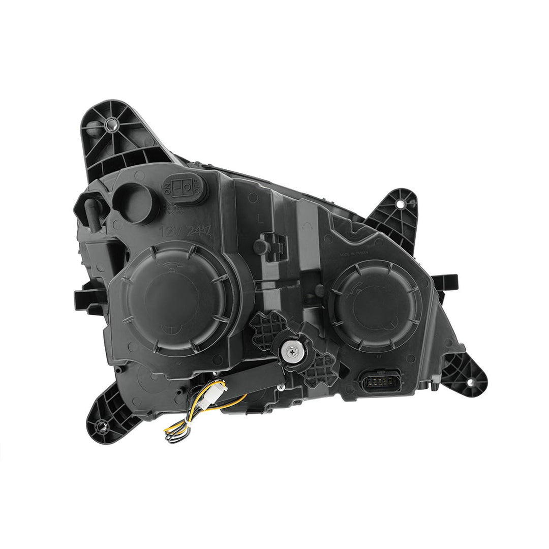 Chrome Projection Headlight With LED Position Light &amp; Sequential Signal For 2012-2021 Peterbilt 579- Driver