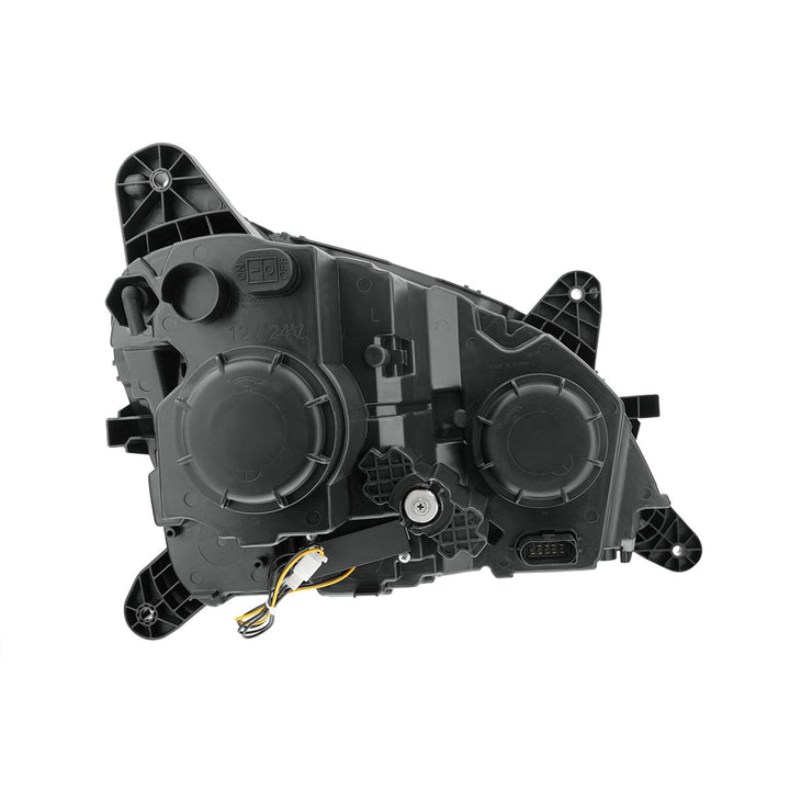 Chrome Projection Headlight With LED Position Light &amp; Sequential Signal For 2012-2021 Peterbilt 579- Driver