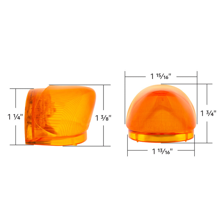 5 LED Dual Function Guide 682-C Headlight Turn Signal Light - Amber LED/Amber Lens