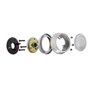 Chrome Steering Wheel Hub & Horn Button Kit For 1997-2001 Kenworth Trucks