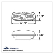 6" Oval Back-Up Light - Clear Lens