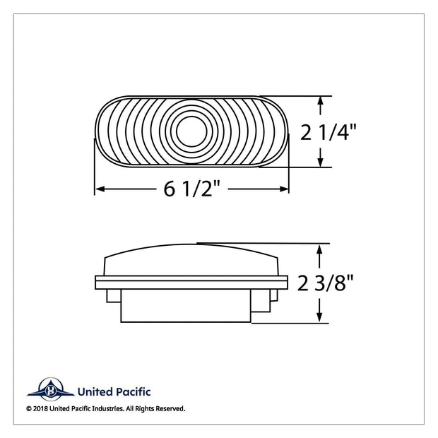 6" Oval Back-Up Light - Clear Lens