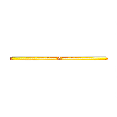 Dual 24 LED Dual Function 12" GloLight Bar With Bezel - Amber LED/Amber Lens