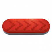 35 LED 6" Oval Sequential Turn Signal Light - Red LED/Red Lens
