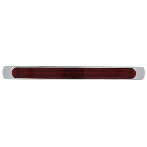 19 LED 17" Light Bar With Bezel (Stop, Turn & Tail) - Red LED/Red Lens