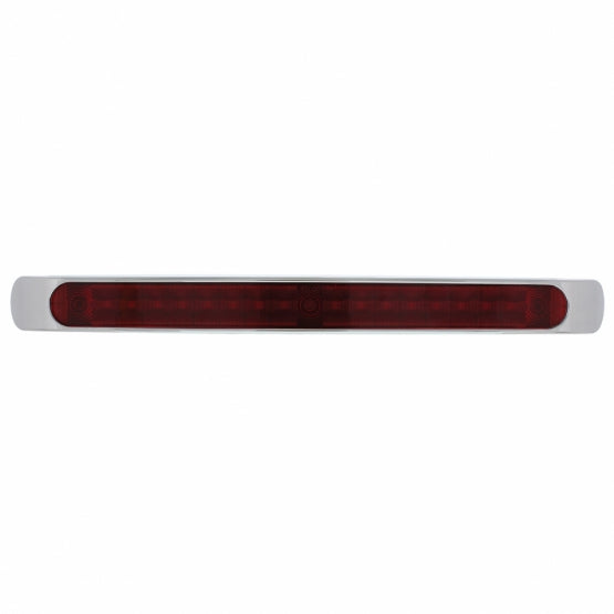 19 LED 17" Light Bar With Bezel (Stop, Turn & Tail) - Red LED/Red Lens