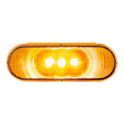 3 LED 6" Oval Light(Turn Signal)-Amber LED/Amber Lens