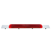 Chrome Top Mud Flap Plate With 19 LED 17" Light Bar - Red LED/Red Lens (Each)
