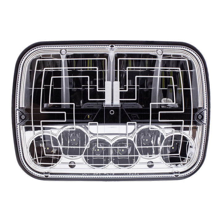 ULTRALIT - Heated 5" X 7" LED Headlight With Polycarbonate Lens &amp; Housing