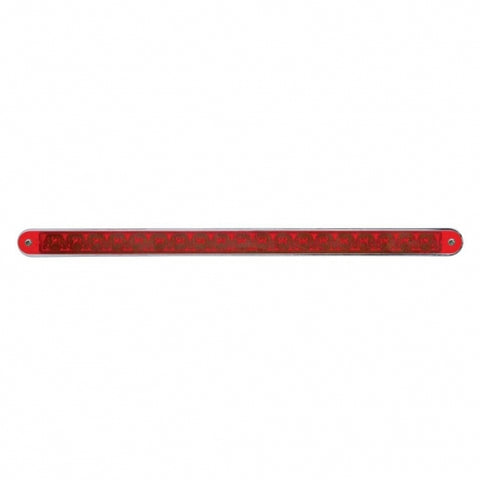 19 LED 12" Reflector Light Bar With Bezel (Stop, Turn & Tail) - Red LED/Red Lens