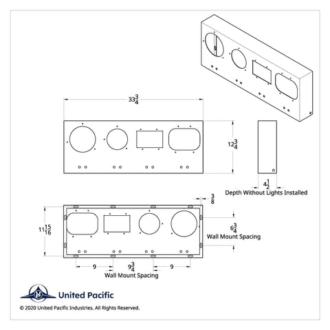 United Pacific Light Display - 7", 5-3/4", 4"x6", 5"x7"