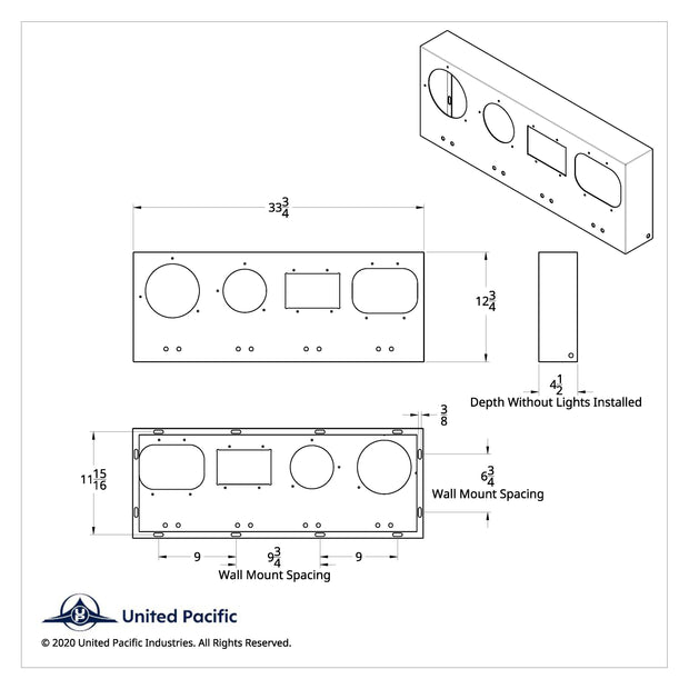 United Pacific Light Display - 7", 5-3/4", 4"x6", 5"x7"