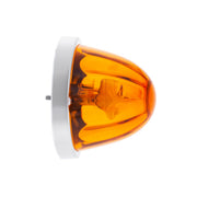 Star-Burst Glass Watermelon Light Flush Mount Kit-Amber LED/Amber Lens