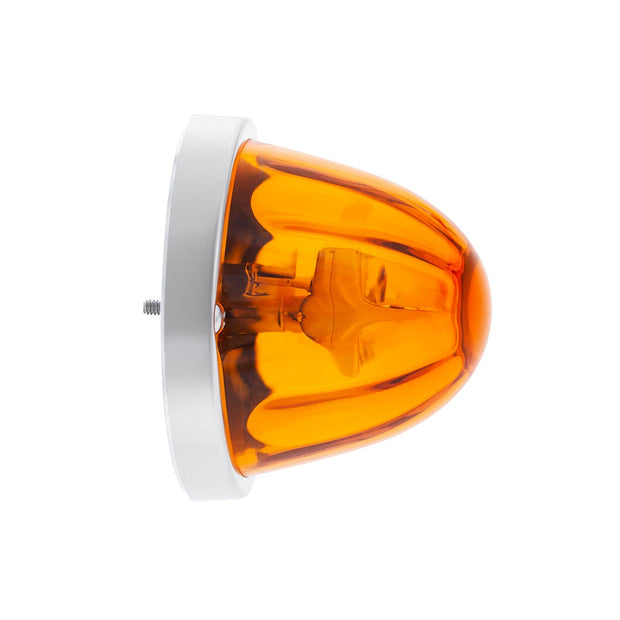 Star-Burst Glass Watermelon Light Flush Mount Kit-Amber LED/Amber Lens