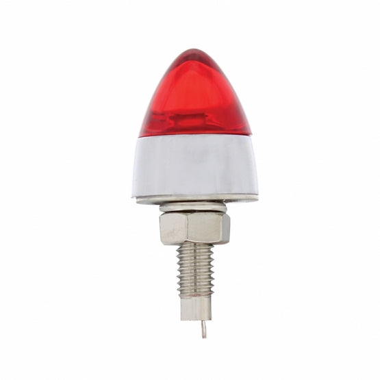 LED Bullet License Plate Fastener - Red (2-Pack)