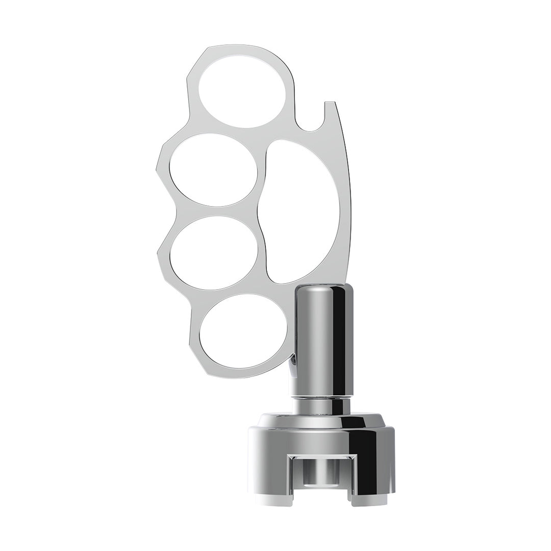 Thread-On Knuckle Gearshift Knob With Chrome 13/15/18 Speed Adapter - Chrome