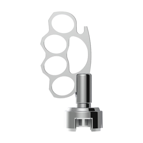 Thread-On Knuckle Gearshift Knob With Chrome 13/15/18 Speed Adapter - Chrome