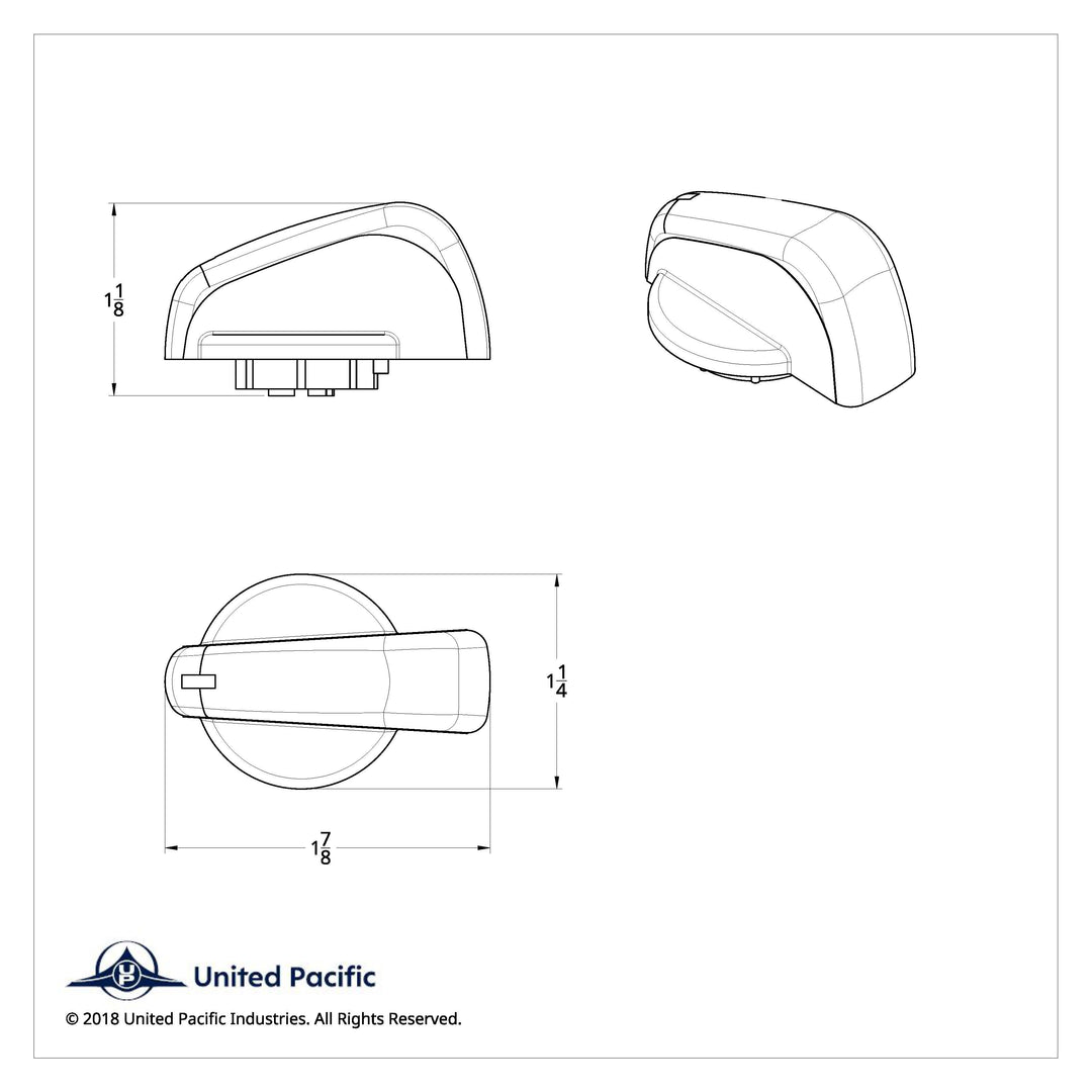 Chrome Plastic A/C Control Knob For Freightliner Coronado (2005-2009, 2011-2014) &amp; Columbia (2005-2010)