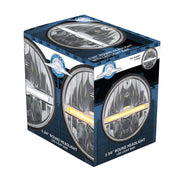 ULTRALIT - 9 LED 5-3/4" LED Headlight With Amber LED Position Light Bar