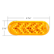 35 LED 6" Oval Sequential Turn Signal Light - Amber LED/Amber Lens