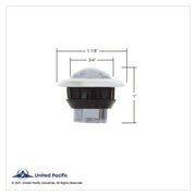 3 LED Dual Function 3/4" Mini Light With Bezel (Clearance/Marker) - Amber LED/Amber Lens