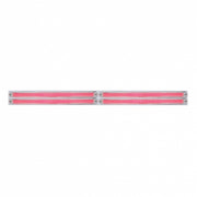 Chrome Top Mud Flap Plate With Four 24 LED 12" GloLight Bars - Red LED/Clear Lens (Each)