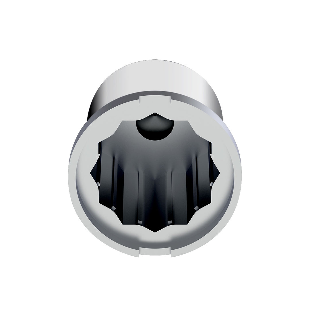 1-1/8" x 1-7/8" Chrome Plastic Pointed Nut Covers - Push-On (10-Pack)